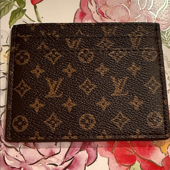 Fashion designer Brown classic Monogram Card Holder/Money Holder - Picture 2 of 8